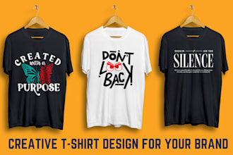 do creative typography t shirt design within 6 hours
