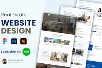 design real estate website ui for your property business