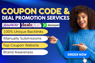 boost your sales with coupon, promo code submissions to 250 coupon code