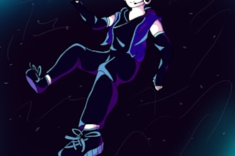 create a unique custom digital illustration or artwork