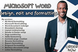 design, edit, format ms word, microsoft word and word document template design