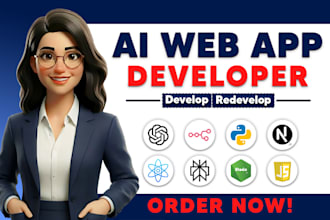 do ai web application, software development, full stack website development