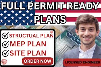 do michigan, wa, ny, ca, tx architectural drawings, permit drawings, adu plan