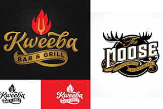premium nightclub logo design neon, retro, modern styles