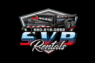 create exclusive and marvelous dump trailer logo design