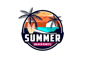 create graceful and fantastic beach logo design