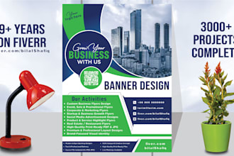 design professional flyers, banners, and outdoor ads for your brand