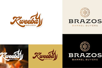 bar club logo designer eye catching, stylish, memorable