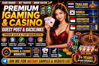 do igaming thailand korea indonesia hong kong cambodia singapore seo backlinks