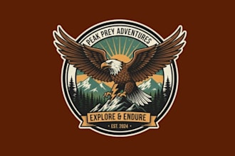 create wonderful style for eagle mascot logo design service