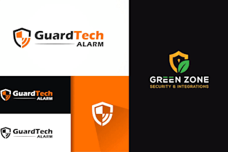 create an authoritative security badge or shield logo brand
