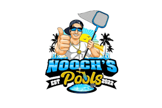 create graceful and fantastic pool cleaning logo design