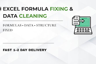 fix excel formulas, clean data, and format spreadsheets