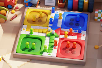 build board game, puzzle game, tabletop game, poker card game, ludo game