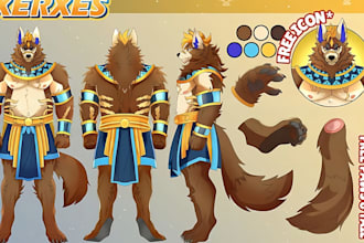 draw furry reference sheet fursona ref sheet furry art anthro reference sheet