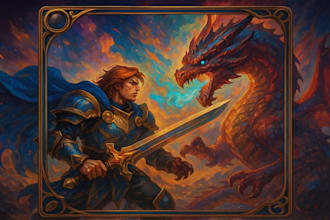 design stunning trading card game art and custom card designs