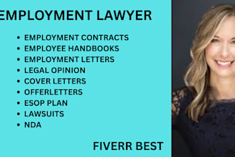 handle employment wrongful termination, harassment,discrimination as your lawyer
