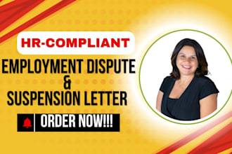 prepare employment dispute letter, HR response, grievance letter, dispute letter