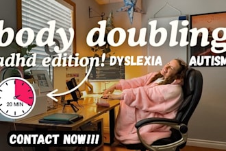 be adhd autism virtual assistant, body double, dyslexia accountability partner