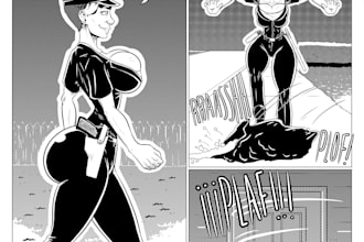create custom nsfw comic pages in 90s american style