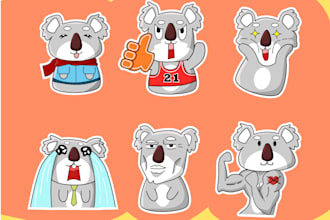 make sticker cute cartoon source file