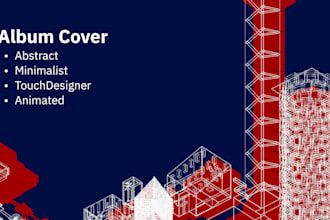 create an abstract style album cover using touchdesigner