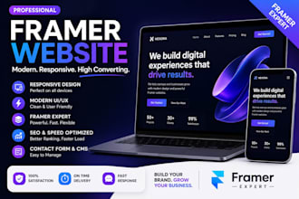 create a modern framer ai or saas website