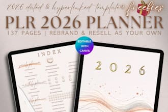 design 2026 amazing printable digital journal financial planner calendar planner