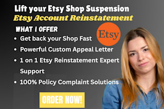reinstate your suspended etsy shop reopen etsy seller account via appeal letter