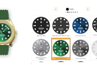 design custom 2d 3d watch configuration on shopify kickflip and zakeke