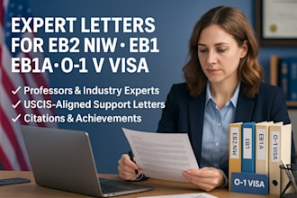 help you get expert letters for eb2niw eb1 eb1a o1 visa