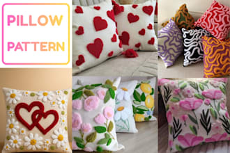 design sewing and stylish pattern designs for pillows, home décor and tech packs