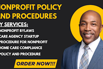 draft your nonprofit bylaws, policies and procedures for care agency startup