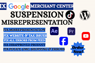 fix google merchant center suspension backup merchant center misrepresentation