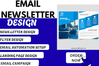 design a premium email newsletter, business newsletter template,business flyer
