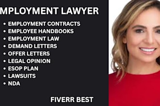 be your employment lawyer for wrongful termination, harassment, discrimination