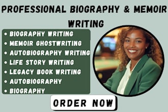 ghostwrite biography autobiography memoir professional business bio book writer