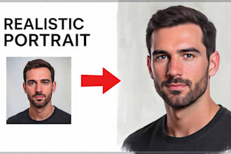 draw your photo into a realistic vector portrait