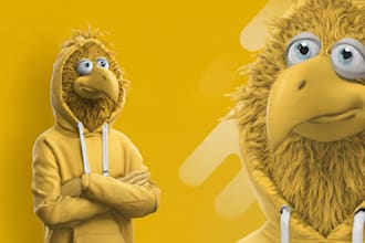 design unique cartoon character mascot logo