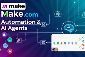 create make com automation and build ai agent workflows that boost speed