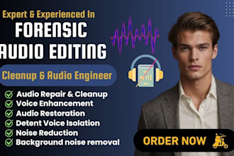 edit cleanup enhance forensic audio detect background voice and noise reduction