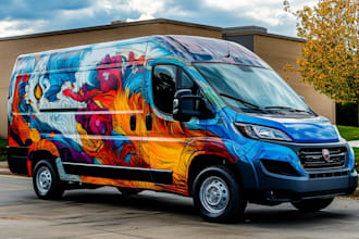 car wrap design, van wrap design, vehicle