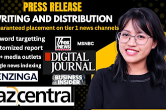 write and distribute a professional press release to top USA UK and global media
