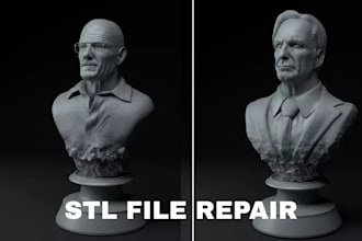 create, repair, and optimize stl files for 3d printer and 3d printing