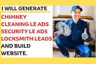 generate chimney cleaning leads security locksmith leads and build website