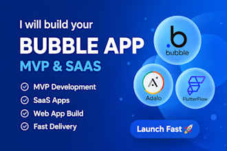 build your bubble io mvp saas web app as a bubble expert