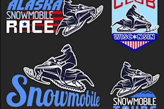 make sport vector t shirt snowmobile logo