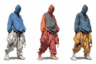 design clothing apparel technical flats sketch tech packs