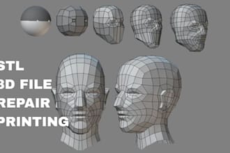 do stl file repair, mesh repair, 3d model fix for 3d printing