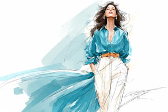 draw a fashion illustration or sketch